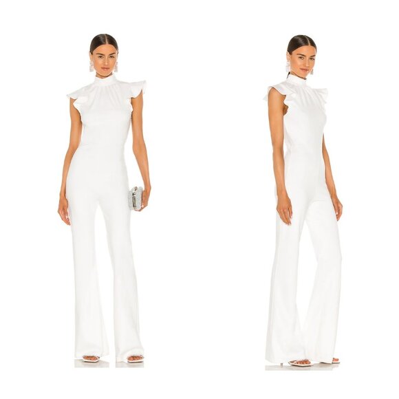Amanda Uprichard Pants - Amanda Uprichard  | Davina Jumpsuit in Optic White Size S